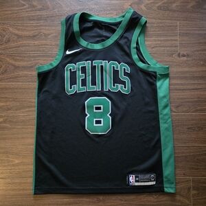 Nike Celtics Black and Green Basketball Jersey Antoine Walker